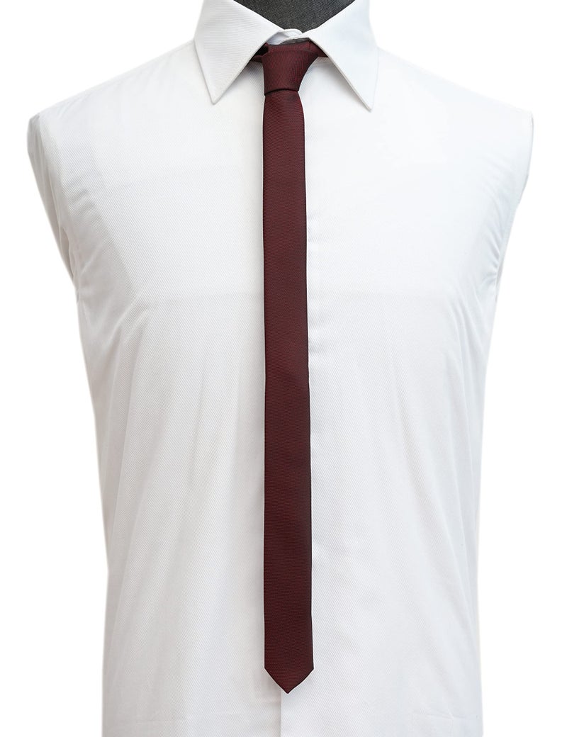 BELLUNO 1.5 inch Super Skinny Ties for Men, Solid Slim Retro Ties, Basic Colors Ultra Thin Ties, 4-Pack - Image 3